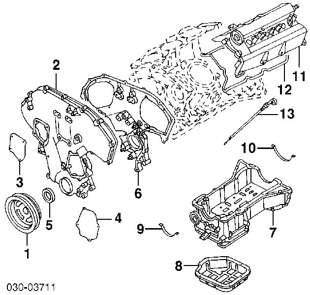132708P311 Nissan/Infiniti Vedante da tampa de válvulas de motor esquerdo