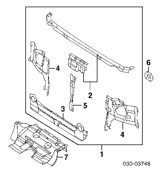 Suporte do radiador montado (painel de montagem de fixação das luzes) Nissan Pathfinder R50 ao melhor preço