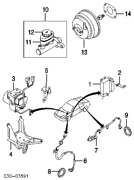 479102Y000 Nissan/Infiniti Sensor ABS dianteiro direito