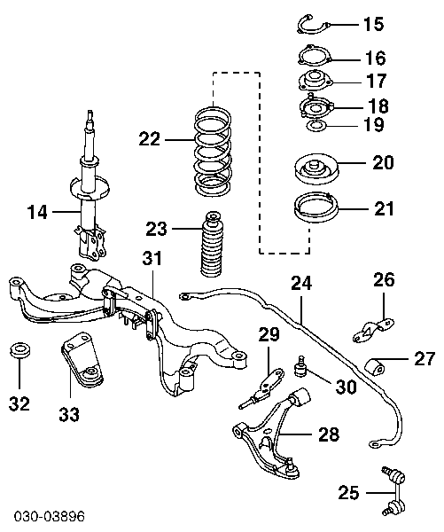 544002Y915 Nissan/Infiniti Viga de suspensão dianteira (plataforma veicular)