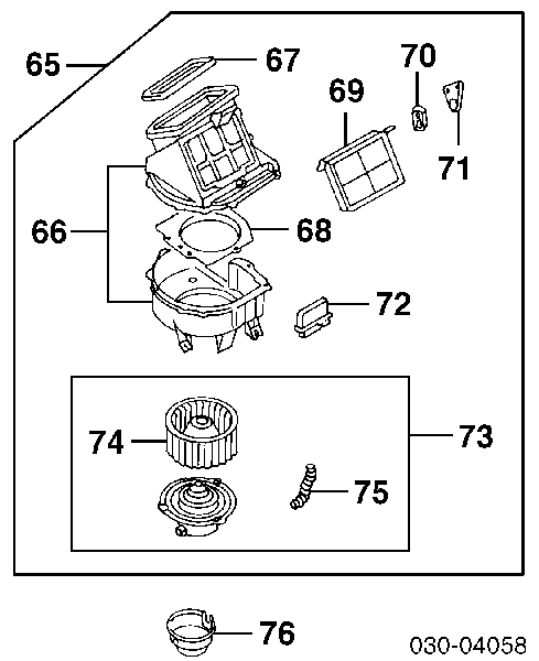 272302M100 Nissan/Infiniti Roda de aletas de motor de ventilador de forno