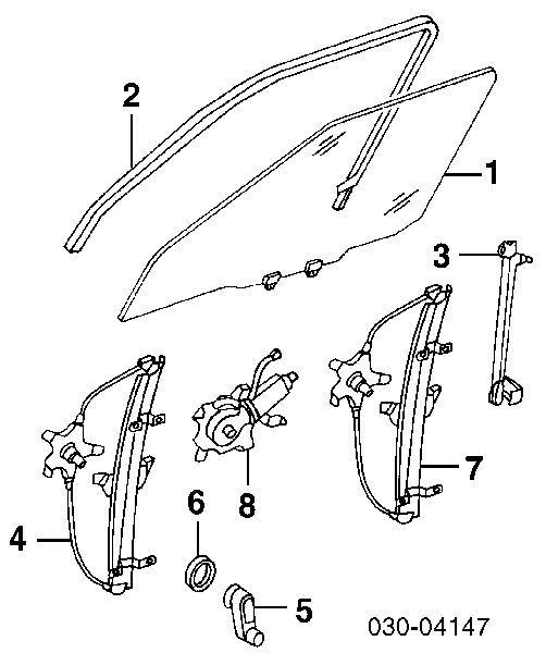 Mecanismo de acionamento de vidro da porta dianteira direita para Nissan Pathfinder  R50