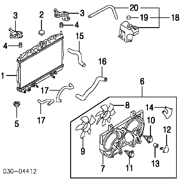 215066M100 Nissan/Infiniti Coxim superior de fixação do radiador