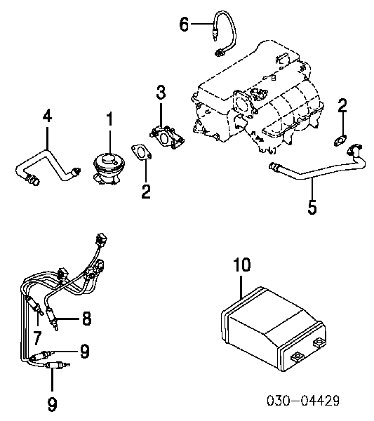 147105M002 Nissan/Infiniti Válvula EGR de recirculação dos gases