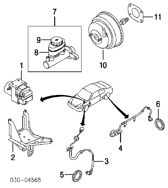 479705V000 Nissan/Infiniti Sensor dianteiro de ABS