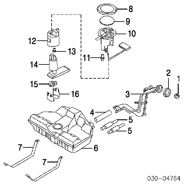 164002Y505 Nissan/Infiniti Filtro de combustível