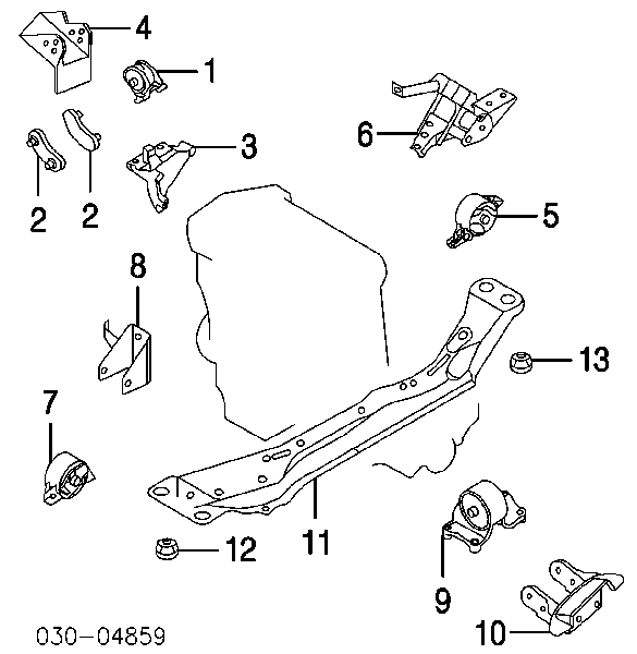 112708H310 Nissan/Infiniti Coxim (suporte) dianteiro de motor