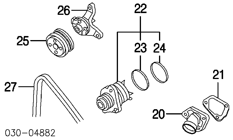 Bomba de água (bomba) de esfriamento Nissan/Infiniti 21010AL527 preço, a partir de 84,93 USD