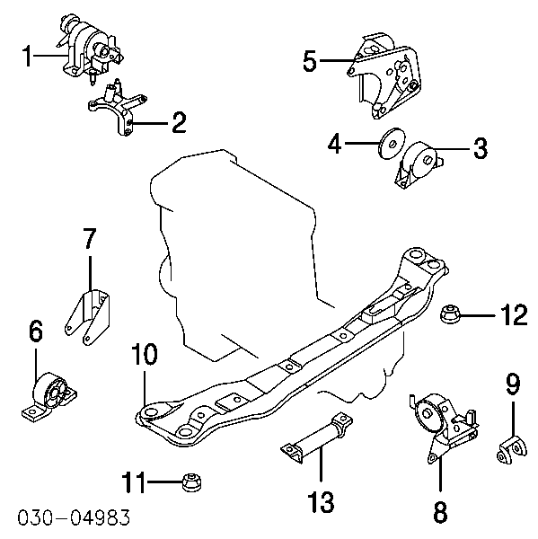 112484M410 Nissan/Infiniti Bucha de viga longitudinal dianteira de motor
