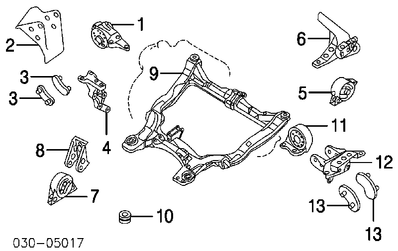 AWSNI1076 Tenacity Coxim (suporte) dianteiro de motor