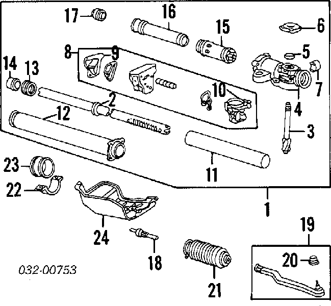 53633SD4953 Honda Vedação da cremalheira da direção/do mecanismo (ver dimensões padrão)