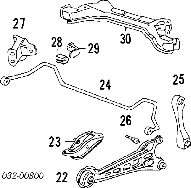 52371SN7E00 Honda Braço oscilante (tração) longitudinal inferior direito de suspensão traseira