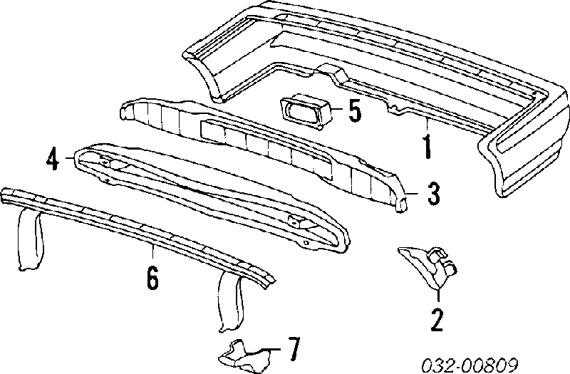 Pára-choque traseiro para Honda Accord IV CB3, CB7