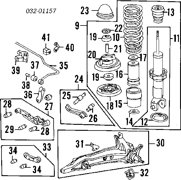 52611SR0N31 Honda Amortecedor traseiro
