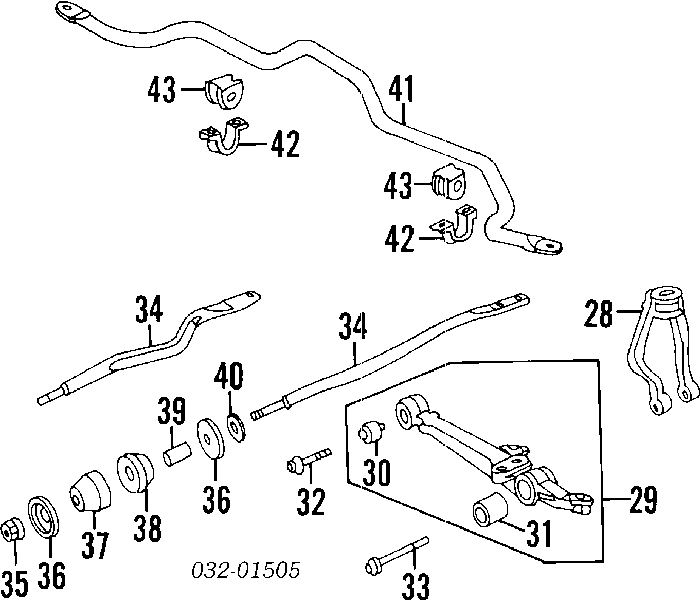 51365SV4000 Honda Braço oscilante inferior esquerdo de suspensão dianteira