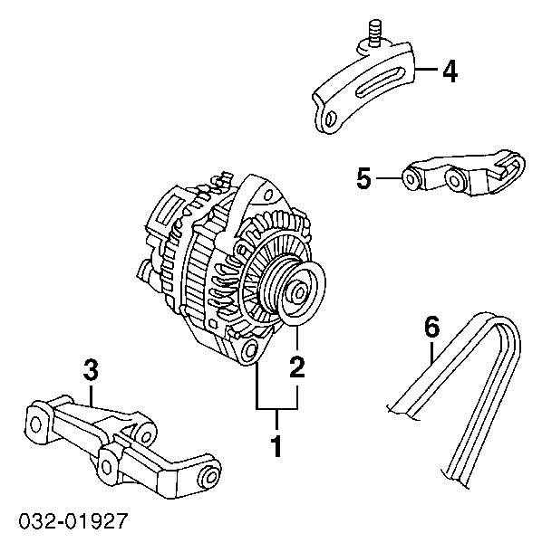 Polia do gerador para Honda HR-V  GH