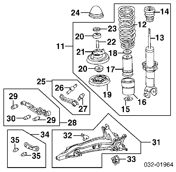Bloco silencioso de amortecedor traseiro Honda 52622S84A01 preço, a partir de 12,94 USD