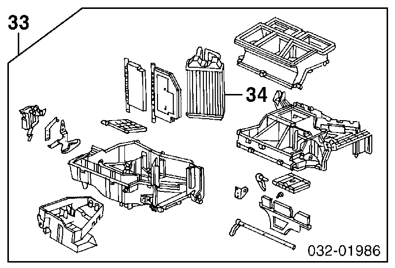Radiador de forno (de aquecedor) para Honda Accord V CD7
