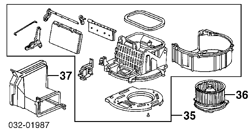 79310SR3A01 Honda Motor de ventilador de forno (de aquecedor de salão)