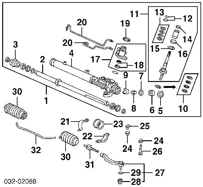 Bota de proteção do mecanismo de direção (de cremalheira) Blue Print ADH281504 preço, a partir de 11,62 USD