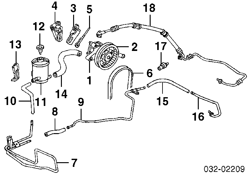  Bomba da Direção hidrâulica assistida Honda Accord VI coupé (CG) (1998 - 2003) VI