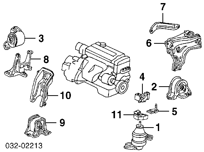 Compre 50840S84305 Honda Coxim (suporte) dianteiro de motor