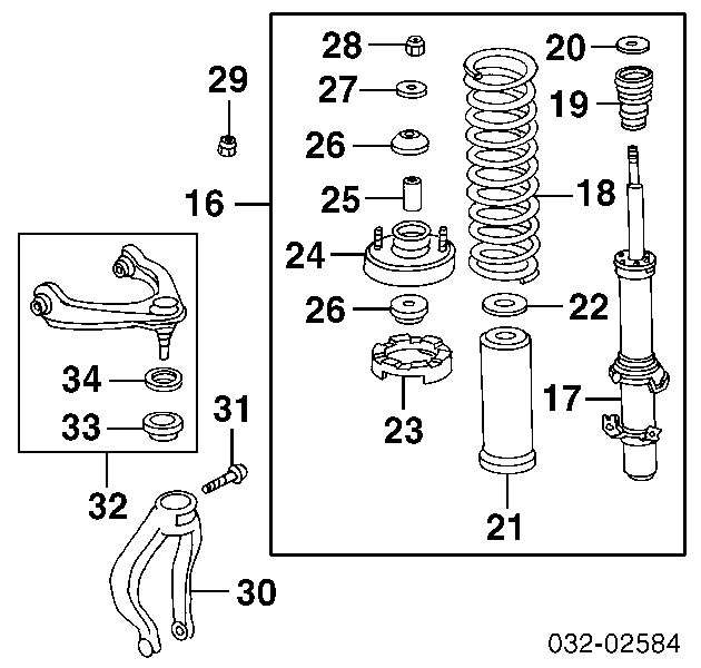 Amortecedor dianteiro Honda 51605S10A01 preço, a partir de 95,28 USD