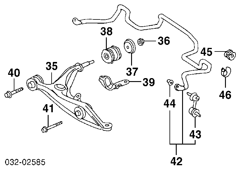 Bucha de estabilizador dianteiro Honda 51306S04N01 preço, a partir de 2,62 USD