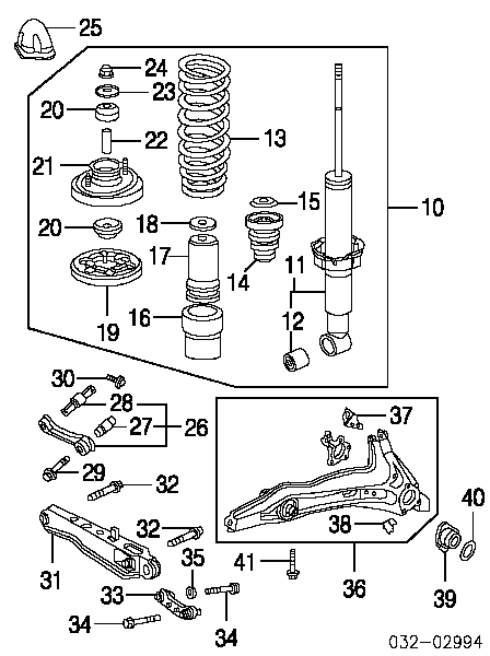 52341S04000 Honda Braço oscilante de suspensão traseira transversal