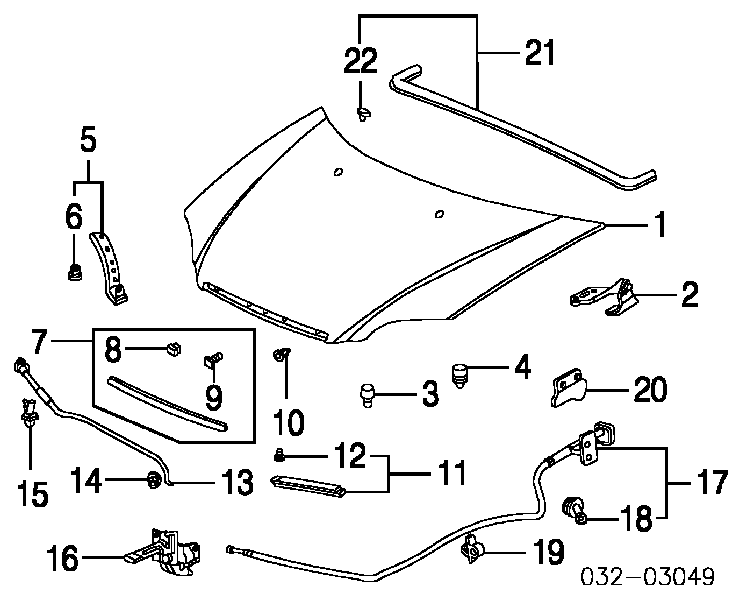 Capota para Honda Civic VII ES, ET