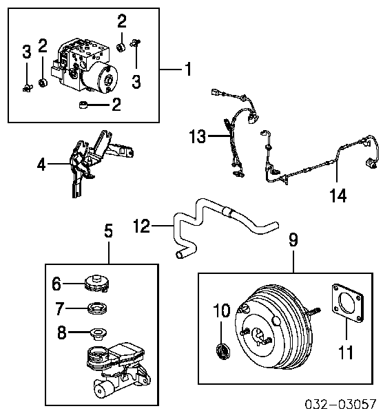 57450S5D013 Honda Sensor ABS dianteiro direito