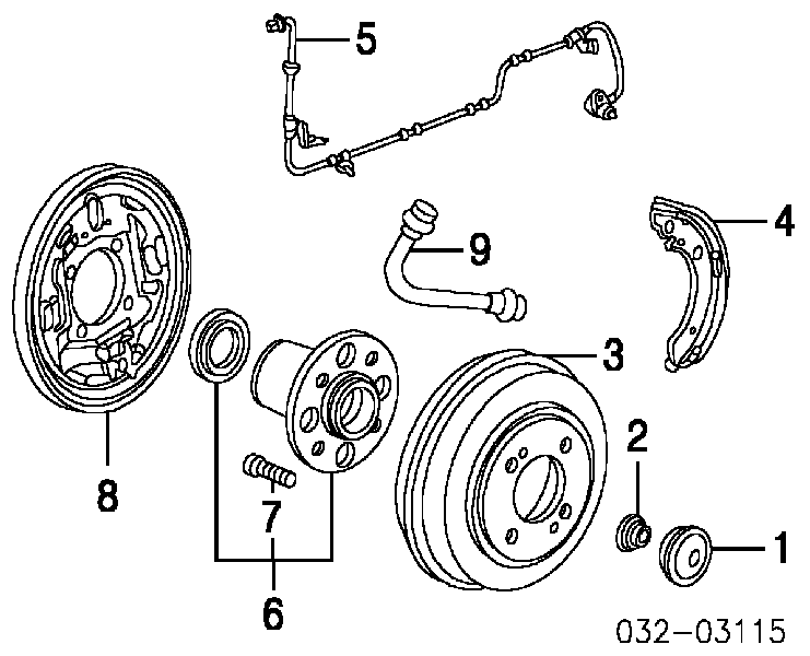 42200S5A008 Honda Cubo traseiro