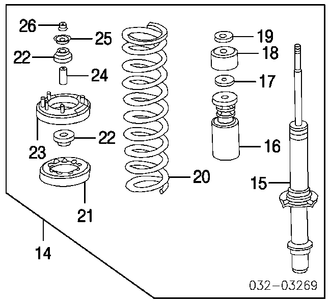 51401S84A02 Honda Mola dianteira