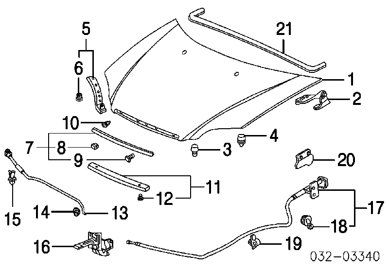 60100S5DA80ZZ Honda Capota