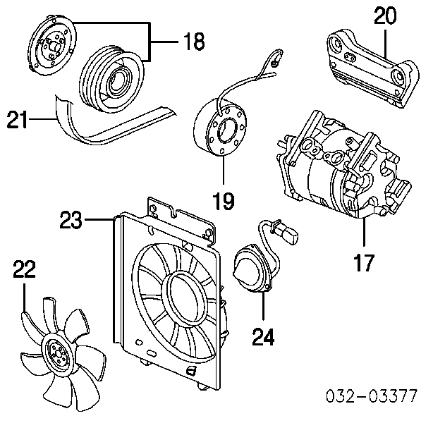 Ventilador (roda de aletas) do radiador de aparelho de ar condicionado Honda 38611PNA003 preço, a partir de 104,19 USD