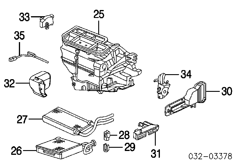 79110S9AA01 Honda Radiador de forno (de aquecedor)