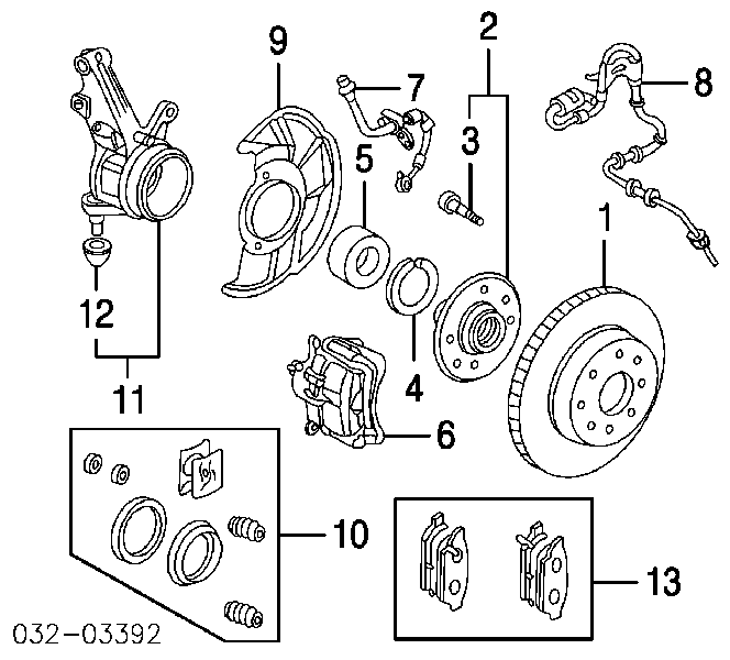 44300S9A003 Honda Rolamento de cubo dianteiro