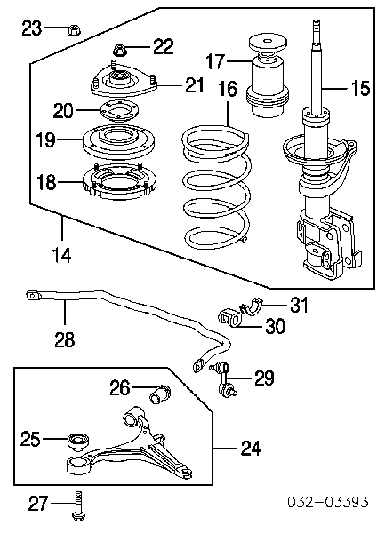 90002S10000 Honda Braço oscilante inferior esquerdo de suspensão dianteira