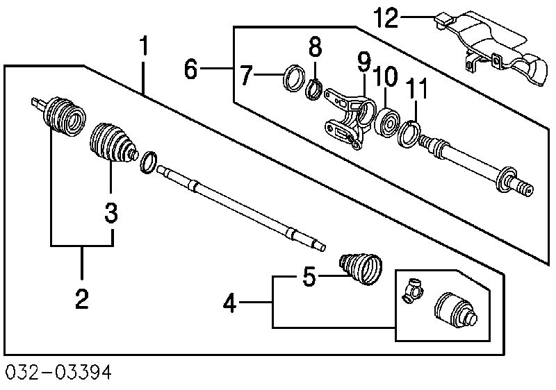 305304 GKN-Spidan Junta homocinética externa dianteira