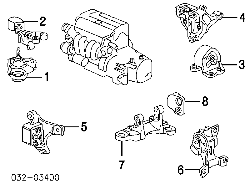 Coxim (suporte) direito de motor Blue Print ADH280139 preço, a partir de 64,50 USD