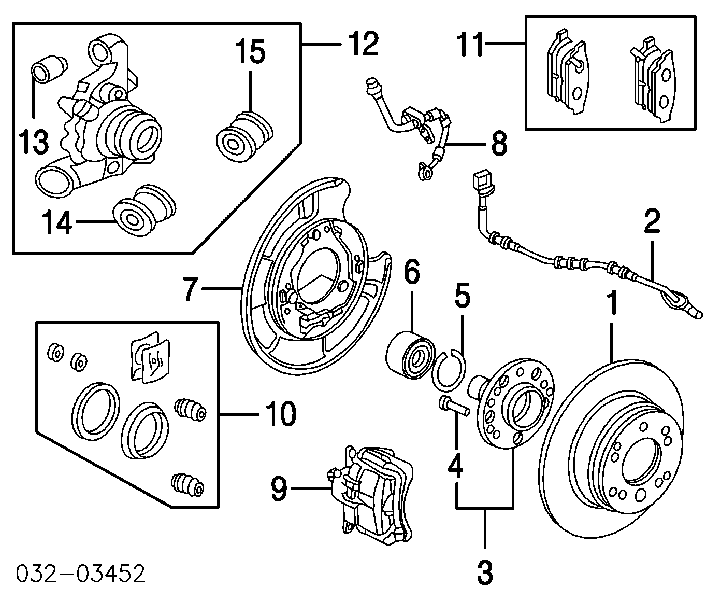 Kit de reparação de suporte do freio traseiro Honda 01473SP0000 preço, a partir de 9,17 USD