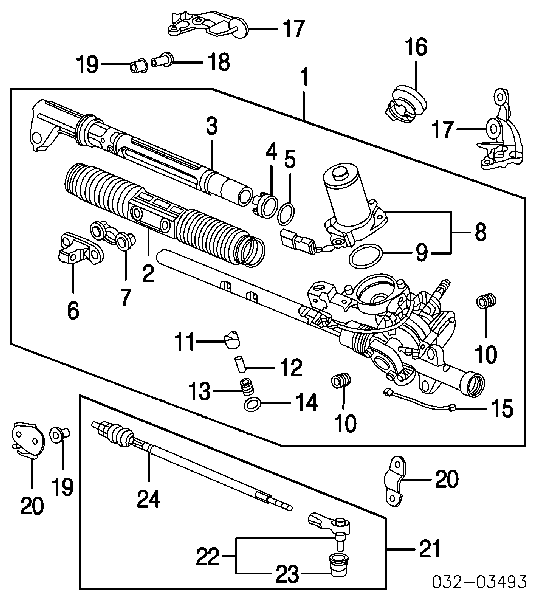 Compre Bota de proteção do mecanismo de direção (de cremalheira) Honda Civic 7