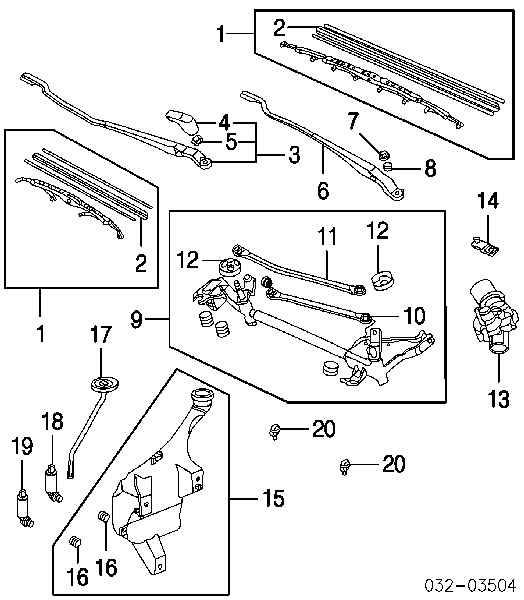 76806S6DE01 Honda Bomba de motor de fluido para lavador de vidro dianteiro