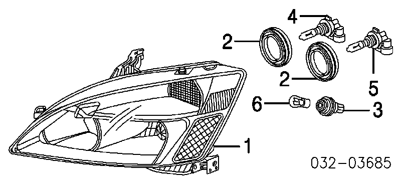 Lâmpada halógena Honda 33115S84A01 preço, a partir de 4,25 USD