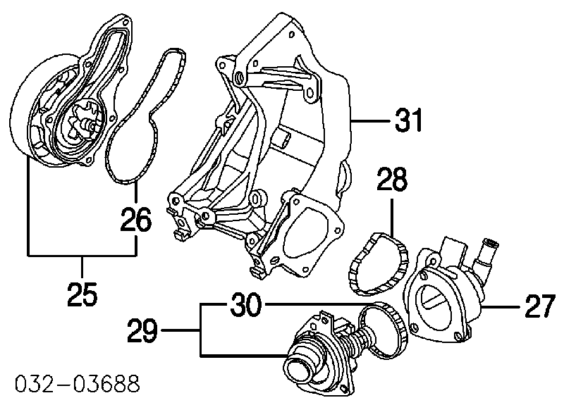 Bomba de água (bomba) de esfriamento Honda 19200RBB003 preço, a partir de 110,37 USD