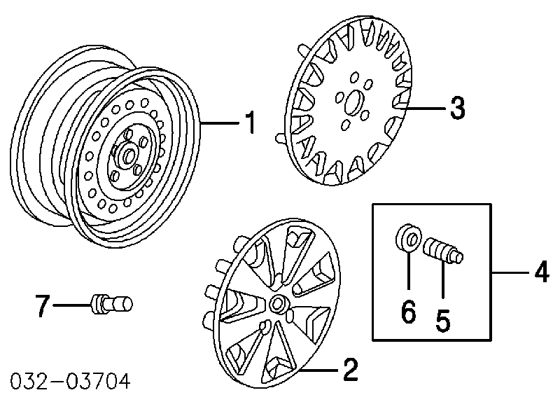90381SR0004 Honda Porca de roda