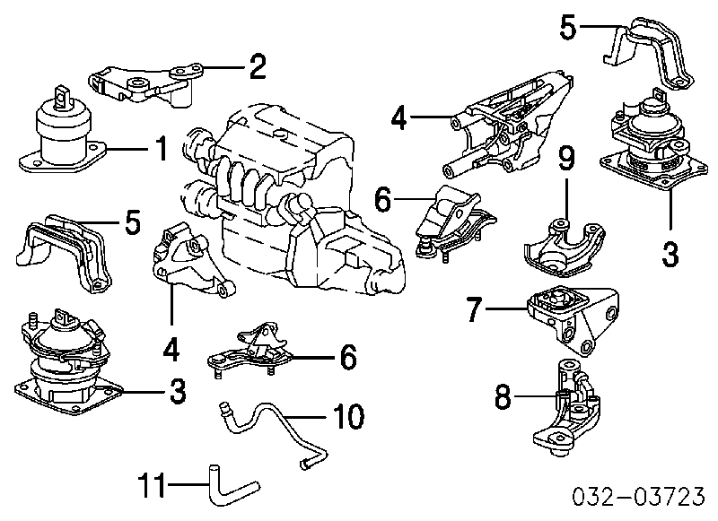Coxim (suporte) esquerdo dianteiro de motor Honda 50850SDAA00 preço, a partir de 10,97 USD