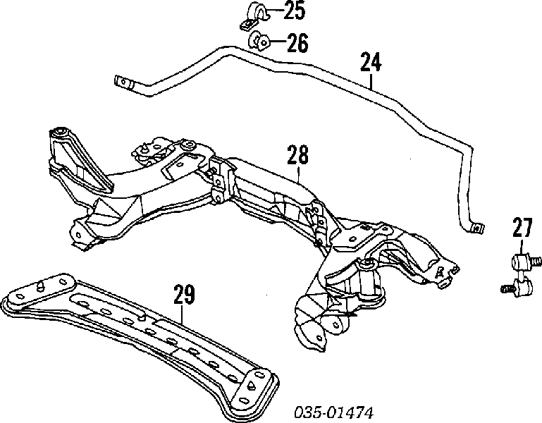 B45934156A Mazda Bucha de estabilizador dianteiro