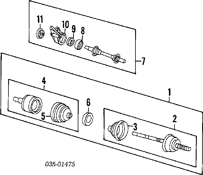 F06122520 Mazda Junta homocinética interna dianteira direita