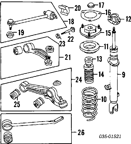 B45532279 Mazda Bota de proteção da ponta de direção